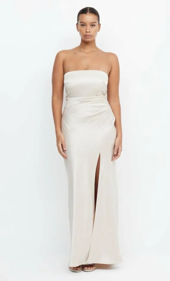 Dresses Bec Bridge The Dreamer Strapless Dress Sand