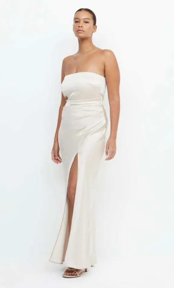 Dresses Bec Bridge The Dreamer Strapless Dress Sand