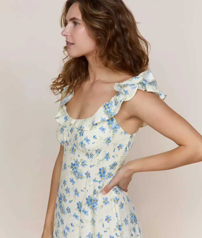 Dresses The Helina Dress Lilies In Bloom Silk Christy Dawn Women Dresses The Helina Dress Lilies In Bloom Silk Christy Dawn Women
