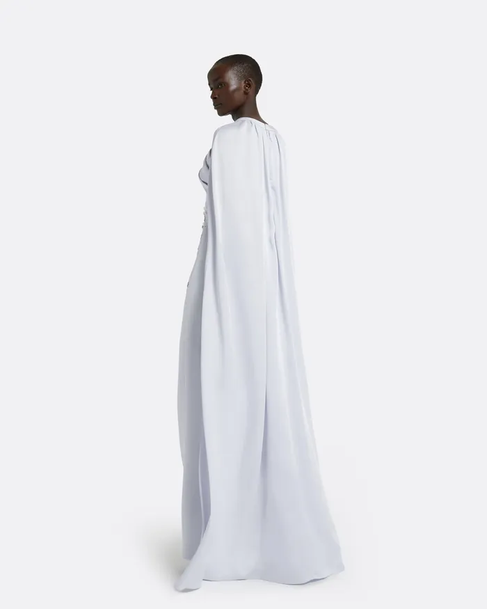 Dresses Women Ayse Silk Blue Long Dress Silk Blue Safiyaa