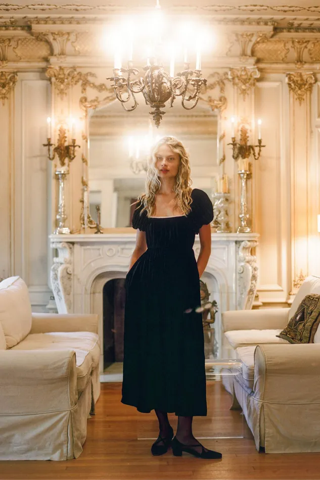 Dresses Women Christy Dawn The Addison Dress Noir Velvet Dresses Women Christy Dawn The Addison Dress Noir Velvet
