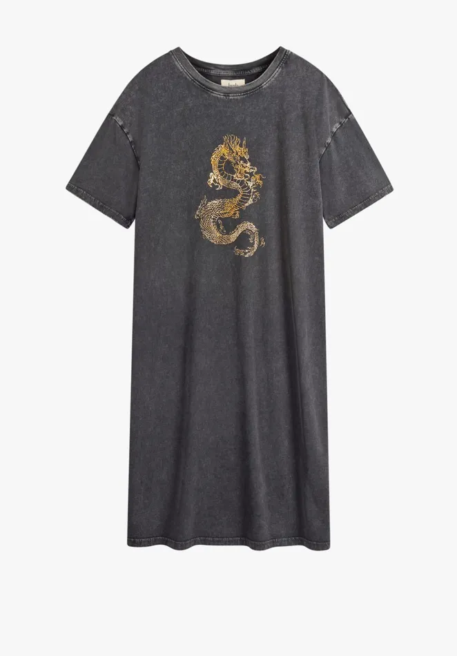 Dresses Women Hush Dragon TShirt Dress Washed Black