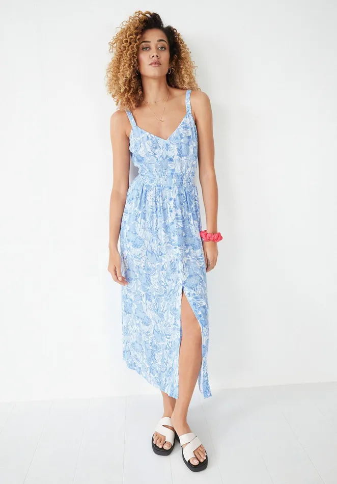 Dresses Women Hush Evelina Shirred Dress Sea Life Blue