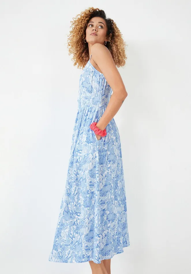 Dresses Women Hush Evelina Shirred Dress Sea Life Blue