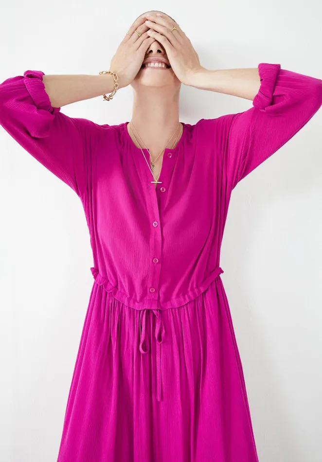 Dresses Women Hush Flora Textured Dress Fuchsia