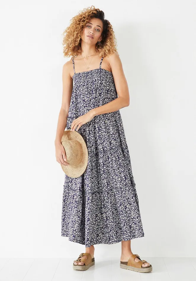 Dresses Women Hush Mirna Strappy Tiered Dress Ivy Blueecru