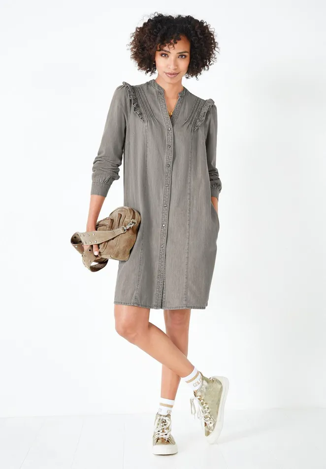 Dresses Women Hush Sydney Denim Shirt Dress Grey