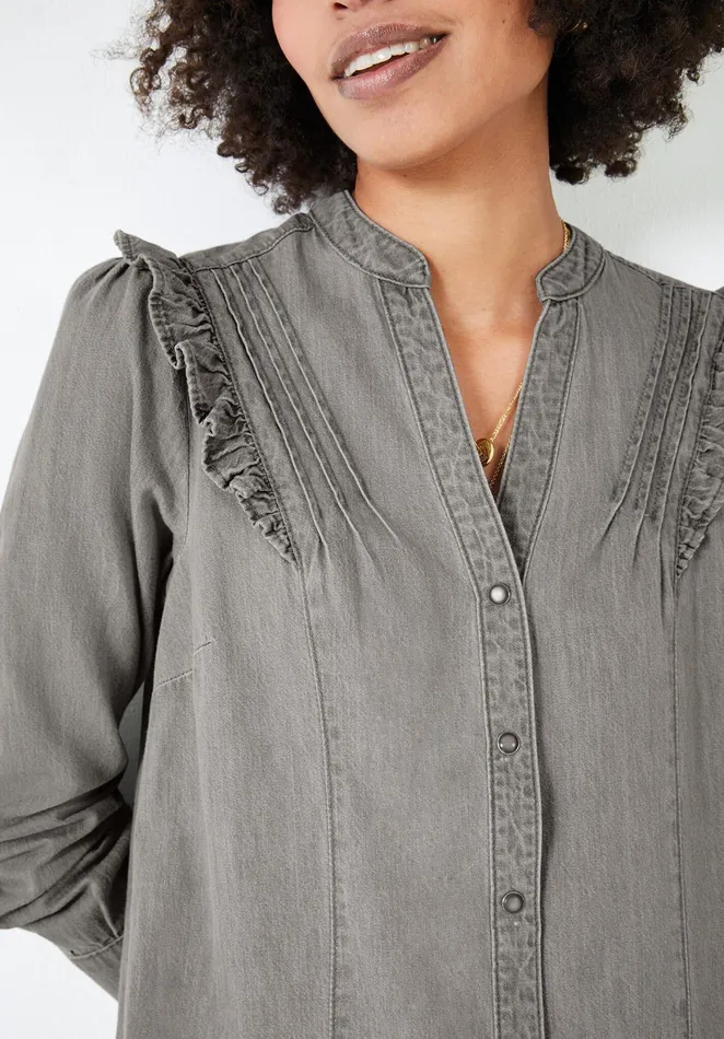 Dresses Women Hush Sydney Denim Shirt Dress Grey
