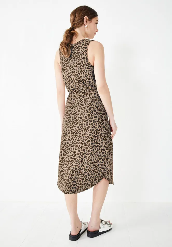 Dresses Women Hush VNeck Jersey Midi Dress Leopard