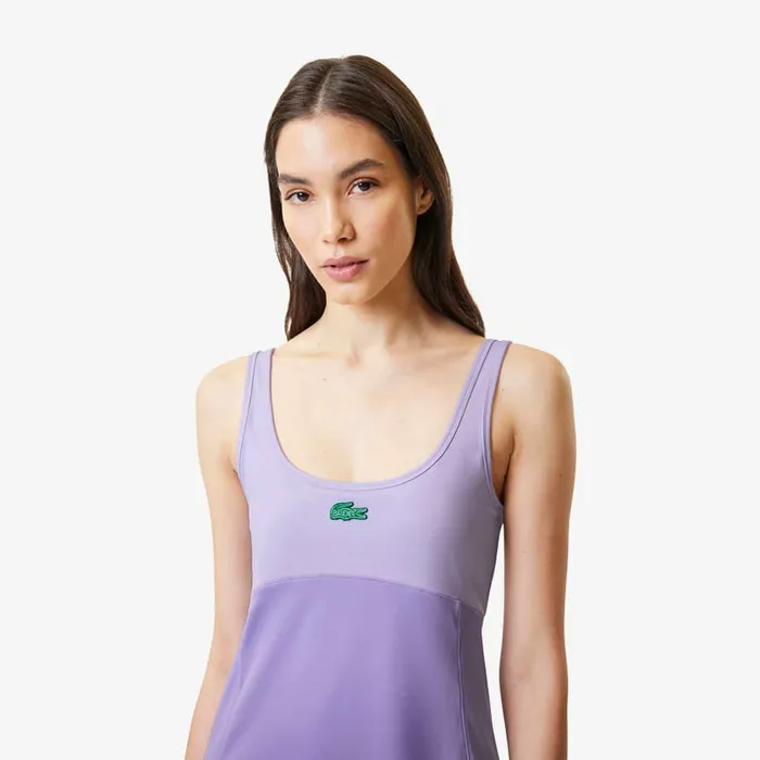 Dresses Women Lacoste Women039s Lacoste X Bandier All Motion Colorblock Dress Purple Ix7