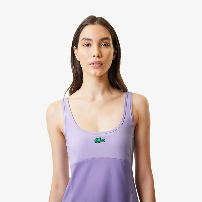 Dresses Women Lacoste Women039s Lacoste X Bandier All Motion Colorblock Dress Purple Ix7