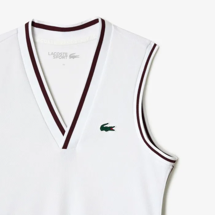 Dresses Women Lacoste Women039s Sport Dress With Removable Piqu Shorts White Navy Blue Bed