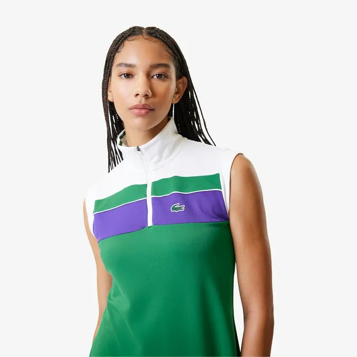 Dresses Women Lacoste Women039s Tennis Dress Green White Purple Iyi
