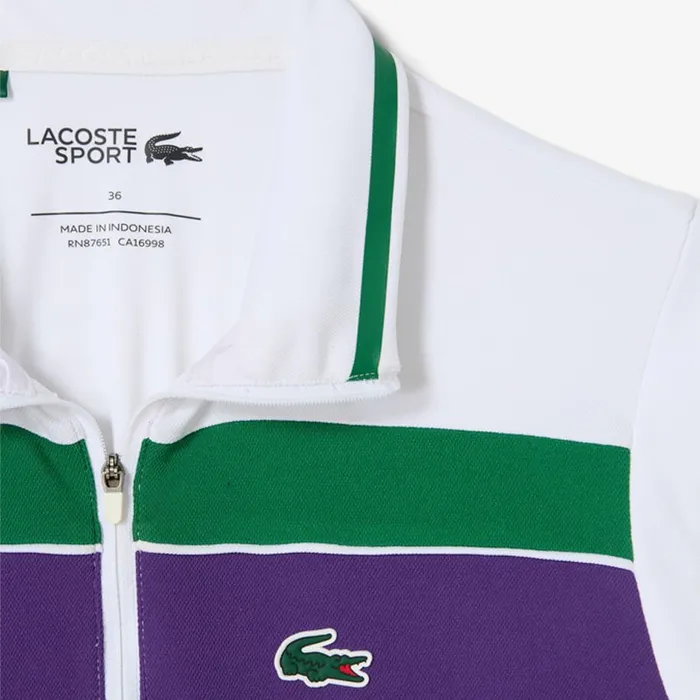 Dresses Women Lacoste Women039s Tennis Dress Green White Purple Iyi