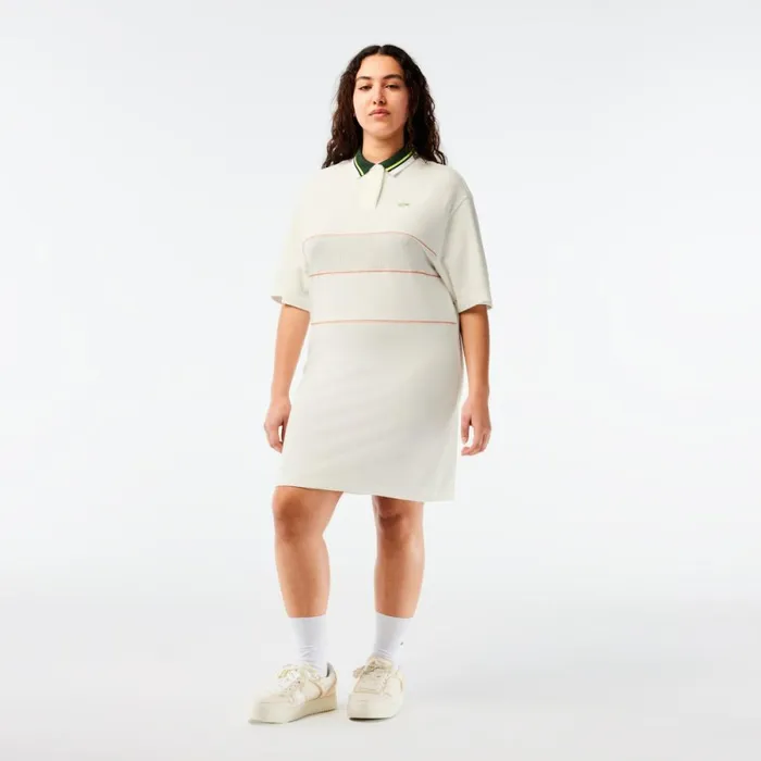 Dresses Women Lacoste Womens Organic Cotton French Made Polo Dress White 70v
