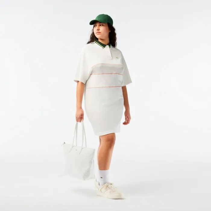Dresses Women Lacoste Womens Organic Cotton French Made Polo Dress White 70v