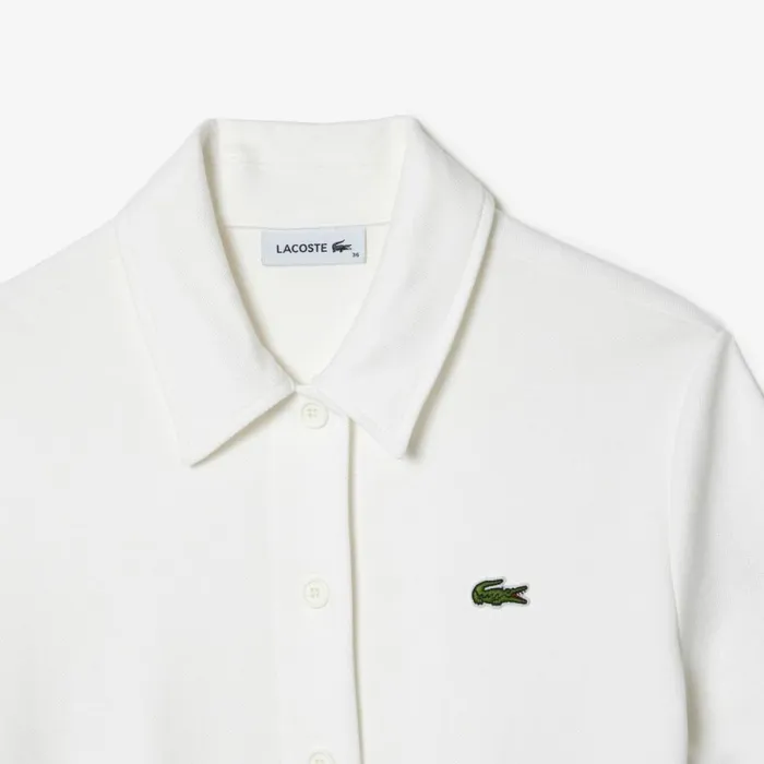 Dresses Women Lacoste Womens Organic Cotton Polo Dress White 70v