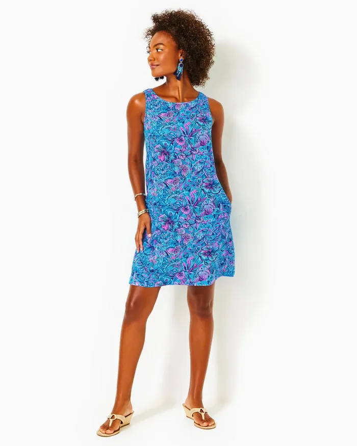 Dresses Women Lilly Pulitzer Edelyn Linen Swing Shift Dress Onyx X Onyx Dresses Women Lilly Pulitzer Edelyn Linen Swing Shift Dress Onyx X Onyx
