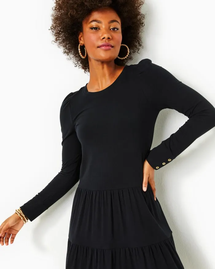 Dresses Women Lilly Pulitzer Edelyn Linen Swing Shift Dress Onyx X Onyx Dresses Women Lilly Pulitzer Edelyn Linen Swing Shift Dress Onyx X Onyx