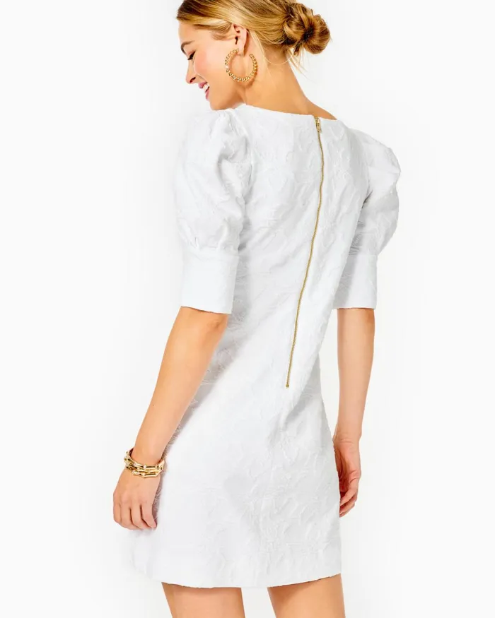 Dresses Women Lilly Pulitzer Knowles Dress Resort White Knit Pucker Jacquard