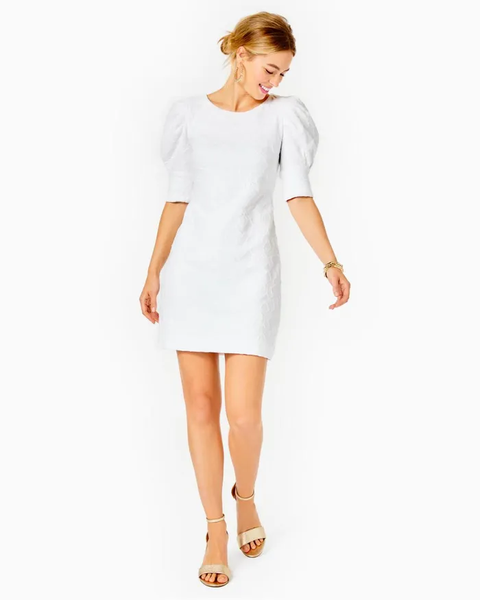 Dresses Women Lilly Pulitzer Knowles Dress Resort White Knit Pucker Jacquard Dresses Women Lilly Pulitzer Knowles Dress Resort White Knit Pucker Jacquard