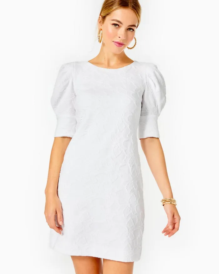 Dresses Women Lilly Pulitzer Knowles Dress Resort White Knit Pucker Jacquard Dresses Women Lilly Pulitzer Knowles Dress Resort White Knit Pucker Jacquard