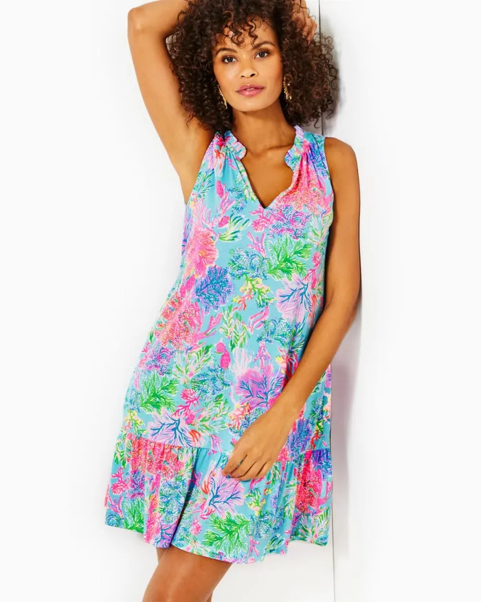 Dresses Women Lilly Pulitzer Malone Dress Celestial Blue Cay To My Heart Dresses Women Lilly Pulitzer Malone Dress Celestial Blue Cay To My Heart