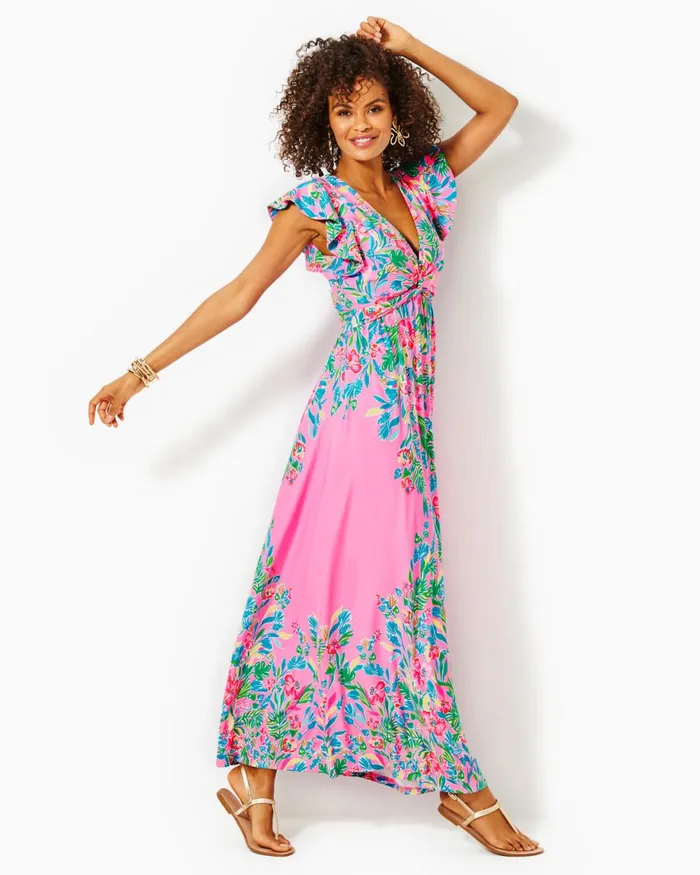 Dresses Women Lilly Pulitzer Morgann Maxi Dress Aura Pink Leaf An Impression Dresses Women Lilly Pulitzer Morgann Maxi Dress Aura Pink Leaf An Impression