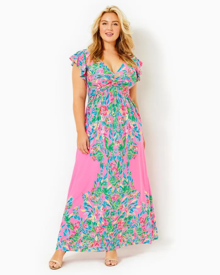 Dresses Women Lilly Pulitzer Morgann Maxi Dress Aura Pink Leaf An Impression Dresses Women Lilly Pulitzer Morgann Maxi Dress Aura Pink Leaf An Impression