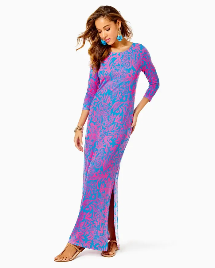 Dresses Women Lilly Pulitzer Morgann Maxi Dress Aura Pink Leaf An Impression Dresses Women Lilly Pulitzer Morgann Maxi Dress Aura Pink Leaf An Impression