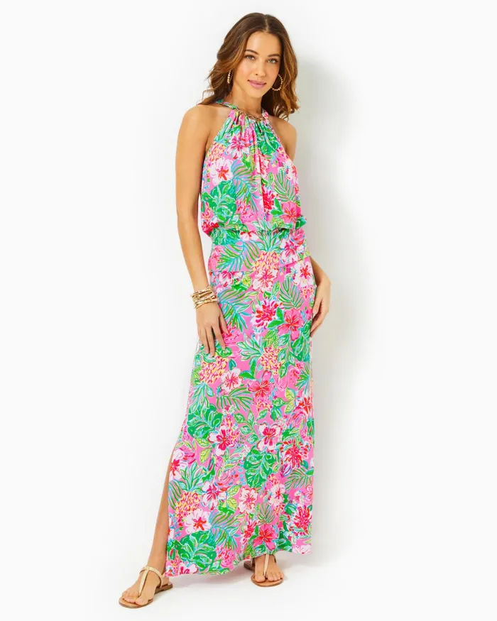 Dresses Women Lilly Pulitzer Morgann Maxi Dress Aura Pink Leaf An Impression Dresses Women Lilly Pulitzer Morgann Maxi Dress Aura Pink Leaf An Impression