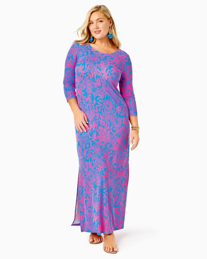 Dresses Women Lilly Pulitzer Morgann Maxi Dress Aura Pink Leaf An Impression Dresses Women Lilly Pulitzer Morgann Maxi Dress Aura Pink Leaf An Impression
