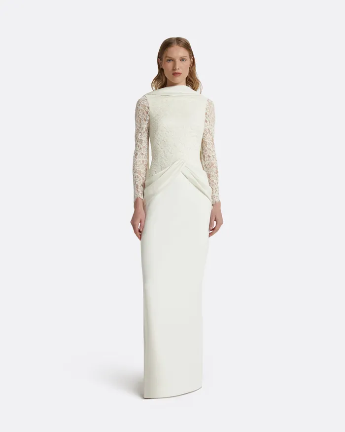 Dresses Women Safiyaa Serryna Ivory Long Dress Ivory
