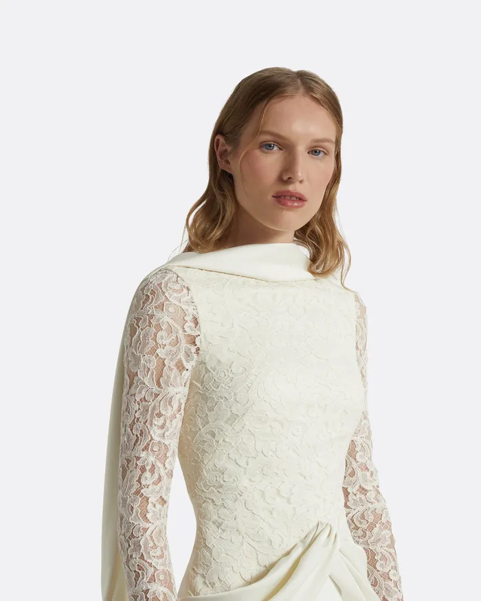 Dresses Women Safiyaa Serryna Ivory Long Dress Ivory