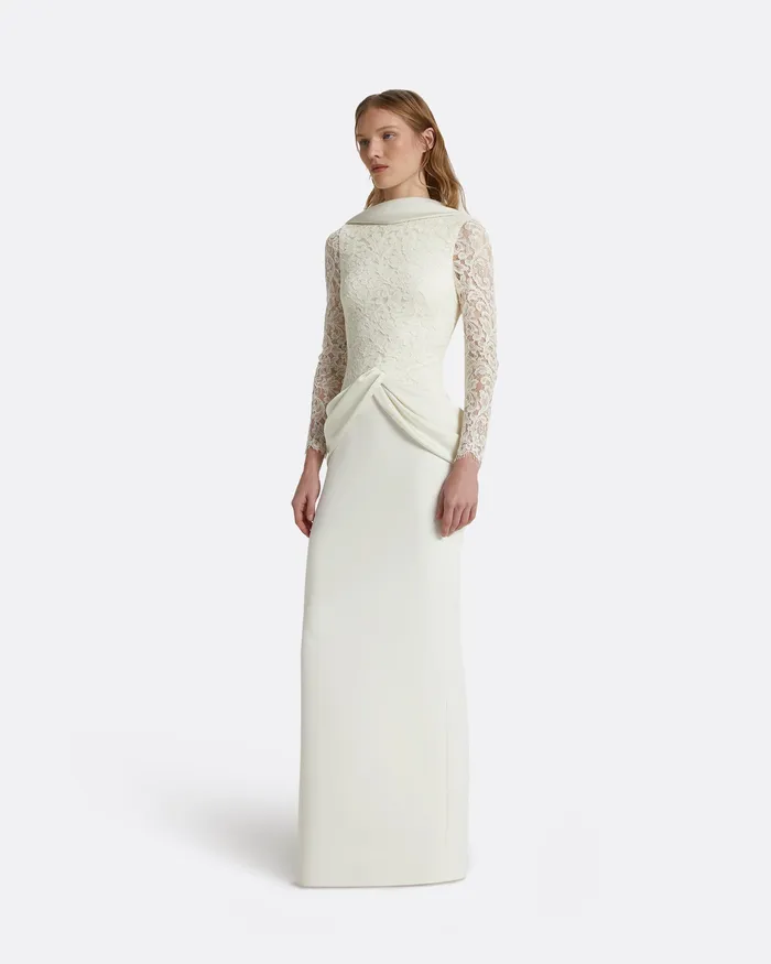 Dresses Women Safiyaa Serryna Ivory Long Dress Ivory