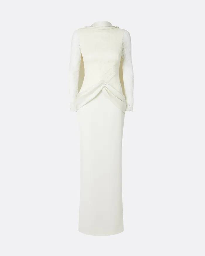 Dresses Women Safiyaa Serryna Ivory Long Dress Ivory