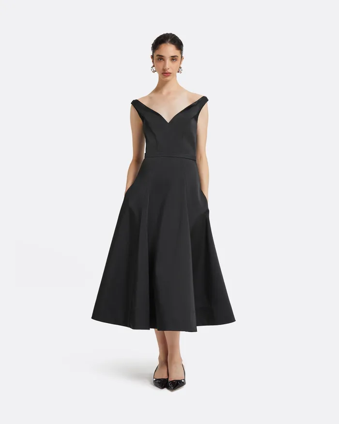 Dresses Women Yesim Black Midi Dress Black Safiyaa
