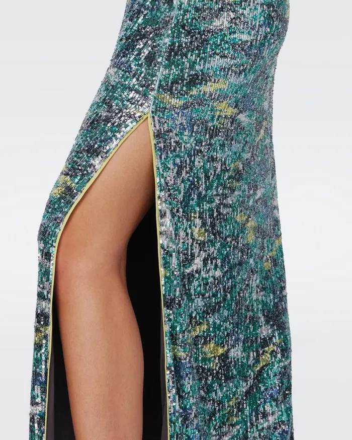 DVF Dresses Women Jessel Sequin Dress Flames