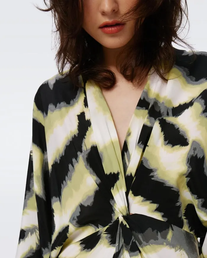 DVF Dresses Women Kason Dress Wild Thing Shadow Green