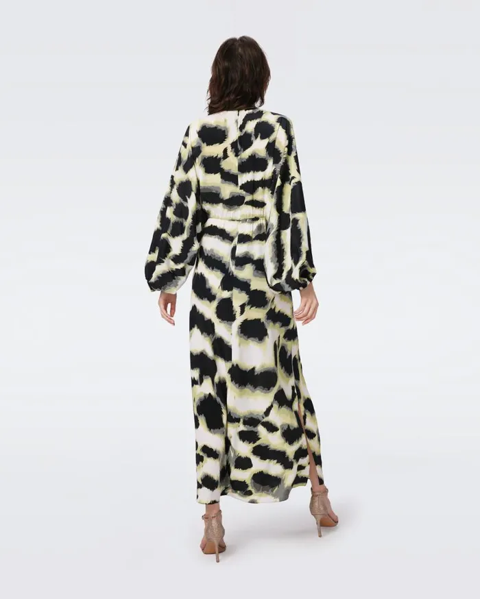 DVF Dresses Women Kason Dress Wild Thing Shadow Green