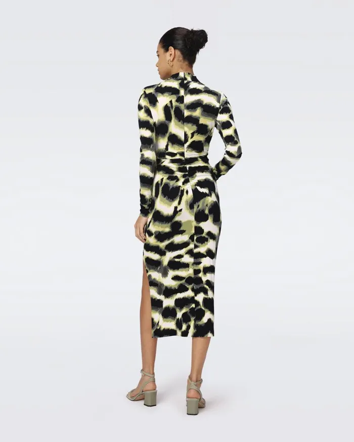 DVF Dresses Women Sonja Dress Huge Wild Thing Shadow Green