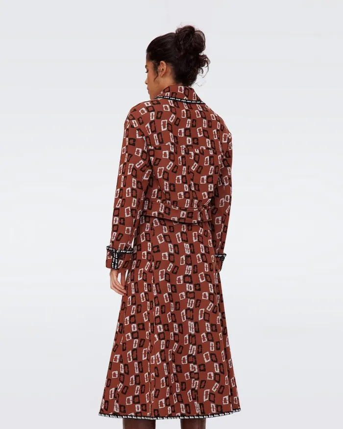 DVF Jackets and Coats Women Lacie Jacket Chain Spots Brown