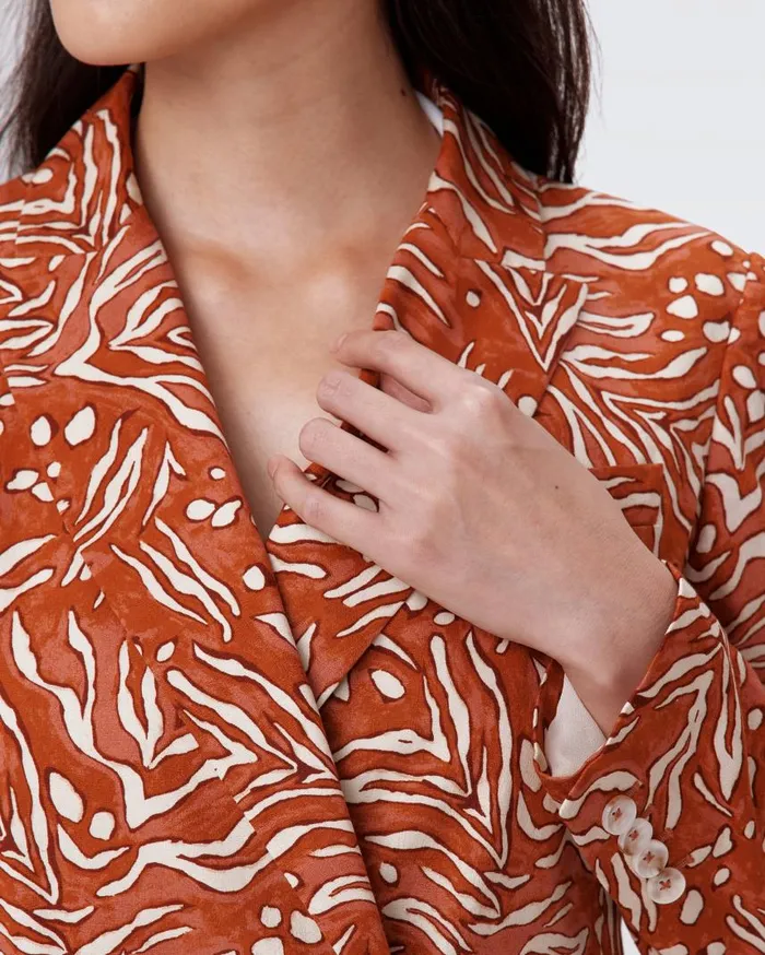 DVF Jackets and Coats Women Madison Jacket Water Tiger Caramel
