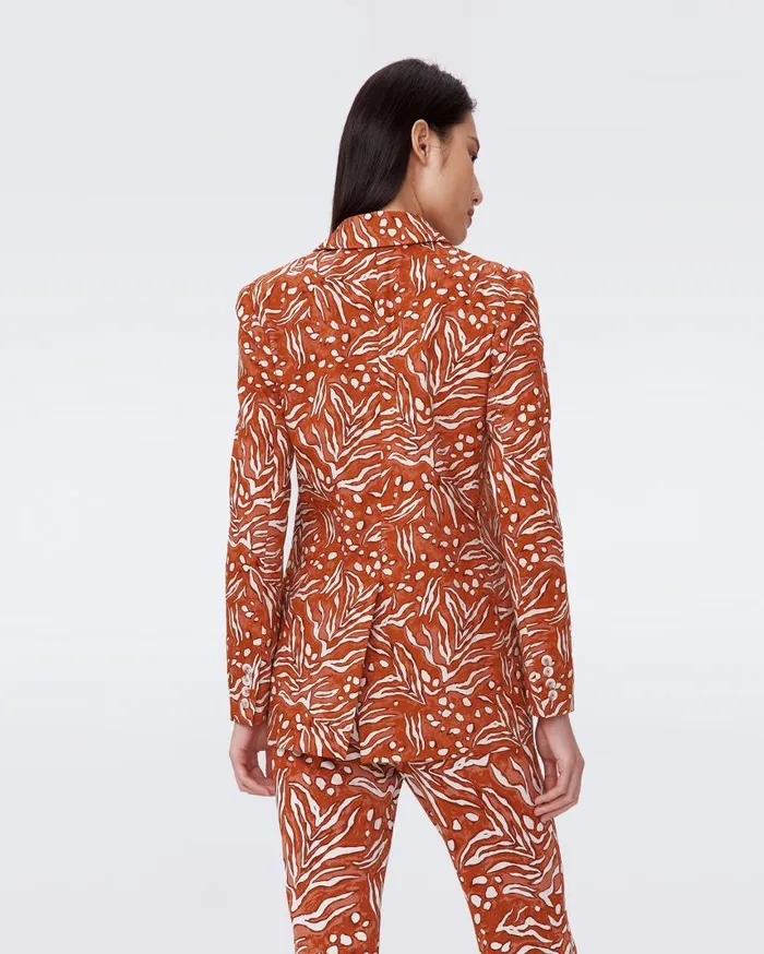DVF Jackets and Coats Women Madison Jacket Water Tiger Caramel