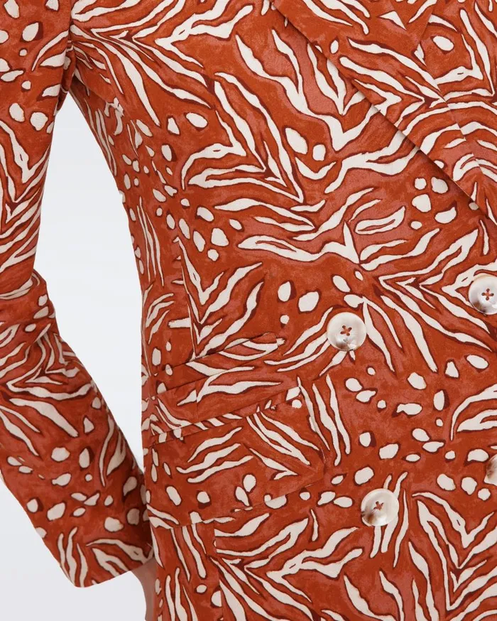 DVF Jackets and Coats Women Madison Jacket Water Tiger Caramel