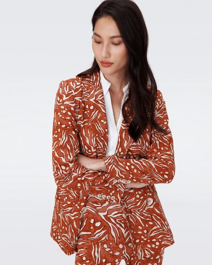 DVF Jackets and Coats Women Madison Jacket Water Tiger Caramel