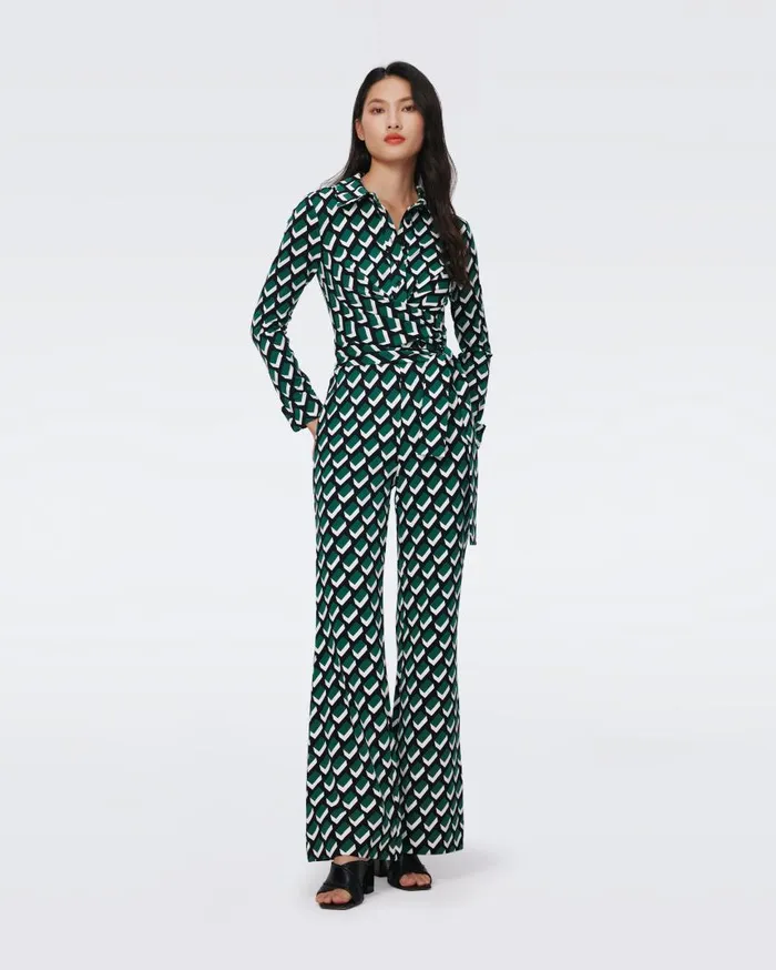 DVF Jumpsuits and Rompers Women Michelle Jumpsuit Blocks Green