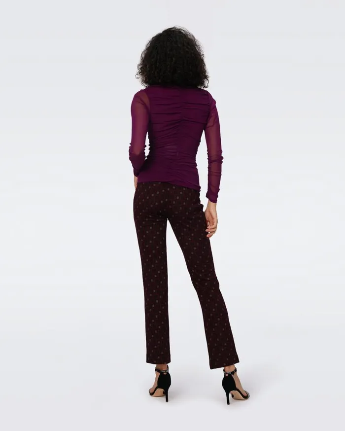 DVF Tops Women Julie Mesh Top Velvet Plum