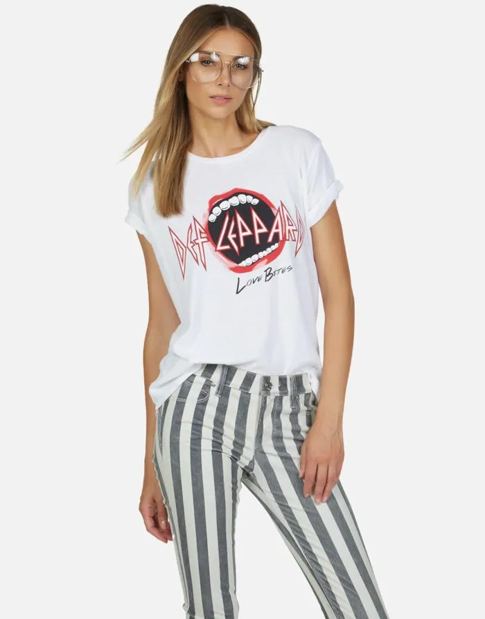 Edda Love Bites II White Women Lauren Moshi Short Sleeve