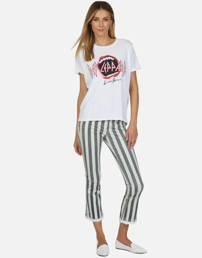 Edda Love Bites II White Women Lauren Moshi Short Sleeve